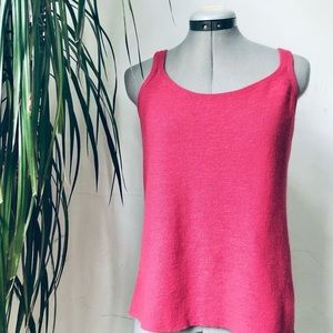 EILEEN FISHER Women’s Sleeveless 100% Wool Top in Red Size M